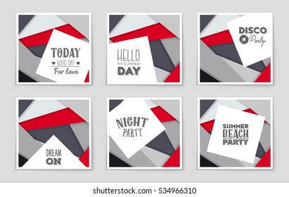 Abstract vector layout background set. For art template design, list, page, mockup brochure theme style, banner, idea, cover, booklet, print, flyer, book, blank, card, ad, sign, sheet, a4.