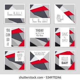 Abstract vector layout background set. For art template design, list, page, mockup brochure theme style, banner, idea, cover, booklet, print, flyer, book, blank, card, ad, sign, sheet, a4.