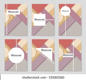 Abstract vector layout background set. For art template design, list, page, mockup brochure theme style, banner, idea, cover, booklet, print, flyer, book, blank, card, ad, sign, sheet, a4.