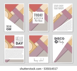 Abstract vector layout background set. For art template design, list, page, mockup brochure theme style, banner, idea, cover, booklet, print, flyer, book, blank, card, ad, sign, sheet, a4.