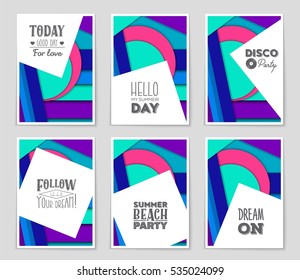 Abstract vector layout background set. For art template design, list, page, mockup brochure theme style, banner, idea, cover, booklet, print, flyer, book, blank, card, ad, sign, sheet, a4.