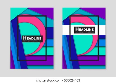 Abstract vector layout background set. For art template design, list, page, mockup brochure theme style, banner, idea, cover, booklet, print, flyer, book, blank, card, ad, sign, sheet, a4.