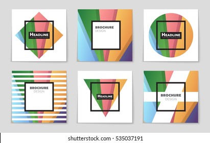 Abstract vector layout background set. For art template design, list, page, mockup brochure theme style, banner, idea, cover, booklet, print, flyer, book, blank, card, ad, sign, sheet, a4.
