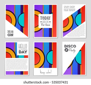 Abstract vector layout background set. For art template design, list, page, mockup brochure theme style, banner, idea, cover, booklet, print, flyer, book, blank, card, ad, sign, sheet, a4.