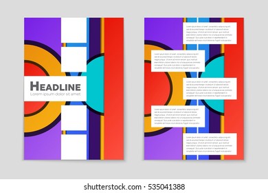Abstract vector layout background set. For art template design, list, page, mockup brochure theme style, banner, idea, cover, booklet, print, flyer, book, blank, card, ad, sign, sheet, a4.