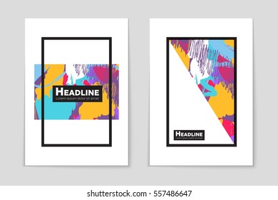 Abstract vector layout background set. For art template design, list, page, mockup brochure theme style, banner, idea, cover, booklet, print, flyer, book, blank, card, ad, sign, sheet,, a4.