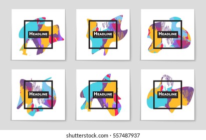 Abstract vector layout background set. For art template design, list, page, mockup brochure theme style, banner, idea, cover, booklet, print, flyer, book, blank, card, ad, sign, sheet,, a4.