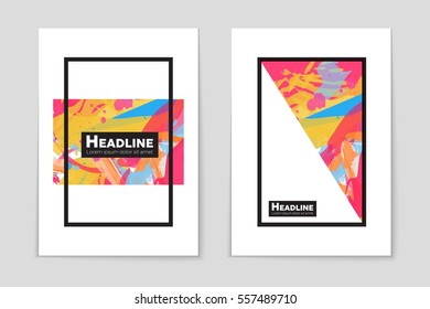 Abstract vector layout background set. For art template design, list, page, mockup brochure theme style, banner, idea, cover, booklet, print, flyer, book, blank, card, ad, sign, sheet,, a4.