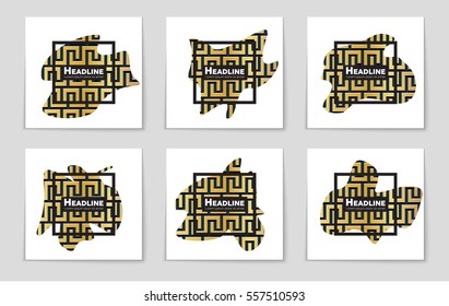 Abstract vector layout background set. For art template design, list, page, mockup brochure theme style, banner, idea, cover, booklet, print, flyer, book, blank, card, ad, sign, sheet,, a4.