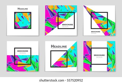 Abstract vector layout background set. For art template design, list, page, mockup brochure theme style, banner, idea, cover, booklet, print, flyer, book, blank, card, ad, sign, sheet,, a4.