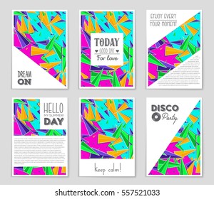 Abstract vector layout background set. For art template design, list, page, mockup brochure theme style, banner, idea, cover, booklet, print, flyer, book, blank, card, ad, sign, sheet,, a4.