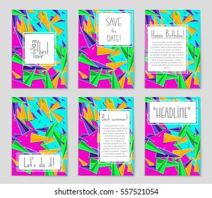 Abstract vector layout background set. For art template design, list, page, mockup brochure theme style, banner, idea, cover, booklet, print, flyer, book, blank, card, ad, sign, sheet,, a4.