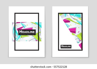 Abstract vector layout background set. For art template design, list, page, mockup brochure theme style, banner, idea, cover, booklet, print, flyer, book, blank, card, ad, sign, sheet,, a4.