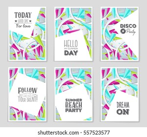 Abstract vector layout background set. For art template design, list, page, mockup brochure theme style, banner, idea, cover, booklet, print, flyer, book, blank, card, ad, sign, sheet,, a4.