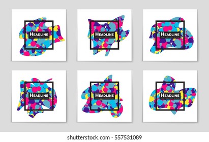 Abstract vector layout background set. For art template design, list, page, mockup brochure theme style, banner, idea, cover, booklet, print, flyer, book, blank, card, ad, sign, sheet,, a4.