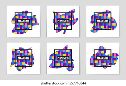 Abstract vector layout background set. For art template design, list, page, mockup brochure theme style, banner, idea, cover, booklet, print, flyer, book, blank, card, ad, sign, sheet,, a4.