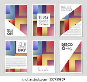 Abstract vector layout background set. For art template design, list, page, mockup brochure theme style, banner, idea, cover, booklet, print, flyer, book, blank, card, ad, sign, sheet,, a4.