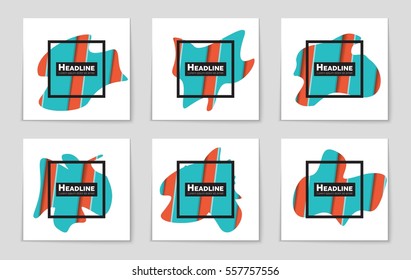 Abstract vector layout background set. For art template design, list, page, mockup brochure theme style, banner, idea, cover, booklet, print, flyer, book, blank, card, ad, sign, sheet,, a4.