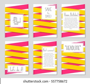 Abstract vector layout background set. For art template design, list, page, mockup brochure theme style, banner, idea, cover, booklet, print, flyer, book, blank, card, ad, sign, sheet,, a4.