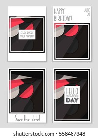 Abstract vector layout background set. For art template design, list, front page, mockup brochure theme style, banner, idea, cover, booklet, print, flyer, book, blank, card, ad, sign, sheet,, a4.