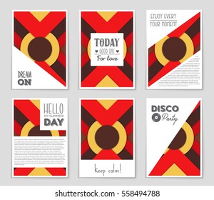 Abstract vector layout background set. For art template design, list, front page, mockup brochure theme style, banner, idea, cover, booklet, print, flyer, book, blank, card, ad, sign, sheet,, a4.