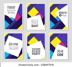 Abstract vector layout background set. For art template design, list, front page, mockup brochure theme style, banner, idea, cover, booklet, print, flyer, book, blank, card, ad, sign, sheet,, a4.