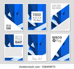 Abstract vector layout background set. For art template design, list, front page, mockup brochure theme style, banner, idea, cover, booklet, print, flyer, book, blank, card, ad, sign, sheet,, a4.