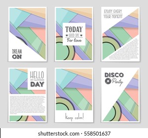Abstract vector layout background set. For art template design, list, front page, mockup brochure theme style, banner, idea, cover, booklet, print, flyer, book, blank, card, ad, sign, sheet,, a4.