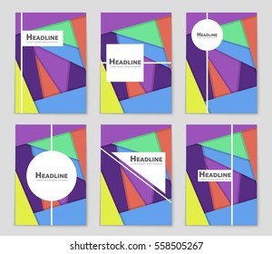 Abstract vector layout background set. For art template design, list, front page, mockup brochure theme style, banner, idea, cover, booklet, print, flyer, book, blank, card, ad, sign, sheet,, a4.