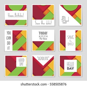 Abstract vector layout background set. For art template design, list, front page, mockup brochure theme style, banner, idea, cover, booklet, print, flyer, book, blank, card, ad, sign, sheet,, a4.