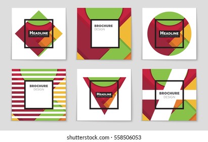 Abstract vector layout background set. For art template design, list, front page, mockup brochure theme style, banner, idea, cover, booklet, print, flyer, book, blank, card, ad, sign, sheet,, a4.