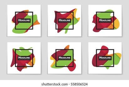 Abstract vector layout background set. For art template design, list, front page, mockup brochure theme style, banner, idea, cover, booklet, print, flyer, book, blank, card, ad, sign, sheet,, a4.