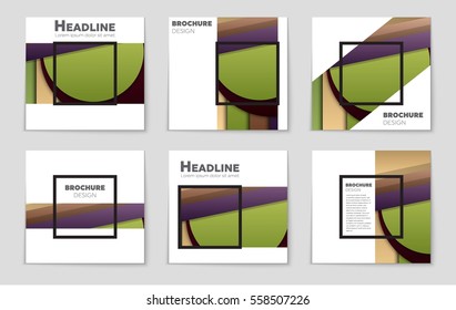 Abstract vector layout background set. For art template design, list, front page, mockup brochure theme style, banner, idea, cover, booklet, print, flyer, book, blank, card, ad, sign, sheet,, a4.