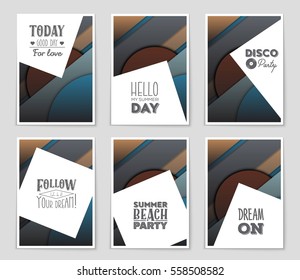 Abstract vector layout background set. For art template design, list, front page, mockup brochure theme style, banner, idea, cover, booklet, print, flyer, book, blank, card, ad, sign, sheet,, a4.