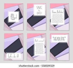 Abstract vector layout background set. For art template design, list, front page, mockup brochure theme style, banner, idea, cover, booklet, print, flyer, book, blank, card, ad, sign, sheet,, a4.