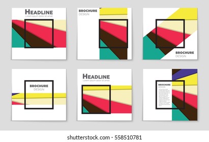 Abstract vector layout background set. For art template design, list, front page, mockup brochure theme style, banner, idea, cover, booklet, print, flyer, book, blank, card, ad, sign, sheet,, a4.