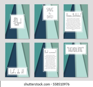 Abstract vector layout background set. For art template design, list, front page, mockup brochure theme style, banner, idea, cover, booklet, print, flyer, book, blank, card, ad, sign, sheet,, a4.