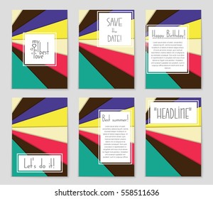 Abstract vector layout background set. For art template design, list, front page, mockup brochure theme style, banner, idea, cover, booklet, print, flyer, book, blank, card, ad, sign, sheet,, a4.