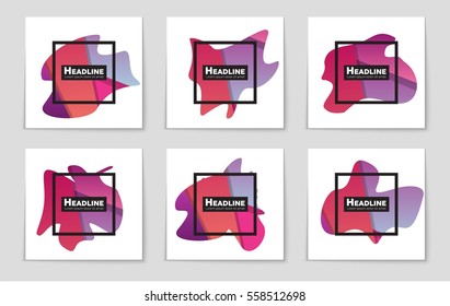 Abstract vector layout background set. For art template design, list, front page, mockup brochure theme style, banner, idea, cover, booklet, print, flyer, book, blank, card, ad, sign, sheet,, a4.