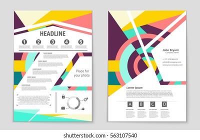 Abstract vector layout background set. For art template design, list, front page, mockup brochure theme style, banner, idea, cover, booklet, print, flyer, book, blank, card, ad, sign, sheet,, a4.