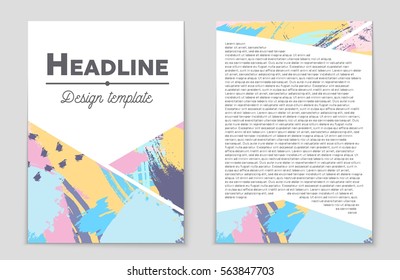 Abstract vector layout background set. For art template design, list, front page, mockup brochure theme style, banner, idea, cover, booklet, print, flyer, book, blank, card, ad, sign, sheet,, a4.