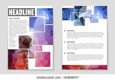 Abstract vector layout background set. For art template design, list, front page, mockup brochure theme style, banner, idea, cover, booklet, print, flyer, book, blank, card, ad, sign, sheet,, a4.