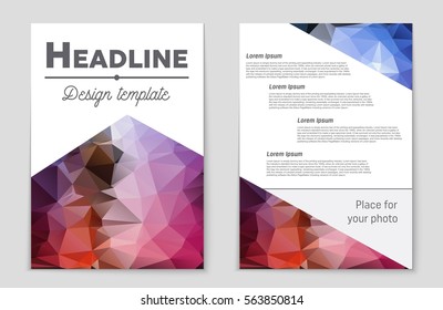 Abstract vector layout background set. For art template design, list, front page, mockup brochure theme style, banner, idea, cover, booklet, print, flyer, book, blank, card, ad, sign, sheet,, a4.