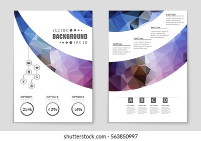 Abstract vector layout background set. For art template design, list, front page, mockup brochure theme style, banner, idea, cover, booklet, print, flyer, book, blank, card, ad, sign, sheet,, a4.