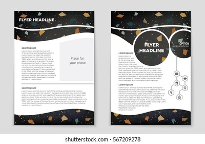 Abstract vector layout background set. For art template design, list, front page, mockup brochure theme style, banner, idea, cover, booklet, print, flyer, book, blank, card, ad, sign, sheet,, a4.