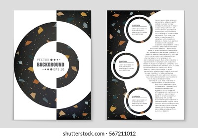 Abstract vector layout background set. For art template design, list, front page, mockup brochure theme style, banner, idea, cover, booklet, print, flyer, book, blank, card, ad, sign, sheet,, a4.