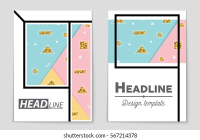 Abstract vector layout background set. For art template design, list, front page, mockup brochure theme style, banner, idea, cover, booklet, print, flyer, book, blank, card, ad, sign, sheet,, a4.