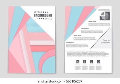 Abstract vector layout background set. For art template design, list, front page, mockup brochure theme style, banner, idea, cover, booklet, print, flyer, book, blank, card, ad, sign, sheet,, a4.