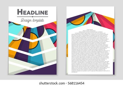 Abstract vector layout background set. For art template design, list, front page, mockup brochure theme style, banner, idea, cover, booklet, print, flyer, book, blank, card, ad, sign, sheet,, a4.