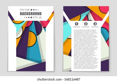 Abstract vector layout background set. For art template design, list, front page, mockup brochure theme style, banner, idea, cover, booklet, print, flyer, book, blank, card, ad, sign, sheet,, a4.